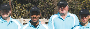 One of the nine four balls sponsored by Siemens at the recent SAIMC Johannesburg branch golf day. [L to R]:  Quinton Richardson, Ryan Chetty, Andrew Kayser, Stephen Scheepers. The full set of pictures from the SAIMC golf day can be found at: <a href="http://instrumentation.co.za/regular.aspx?pklRegularId=4214" target="_blank">http://instrumentation.co.za/regular.aspx?pklRegularId=4214</a>